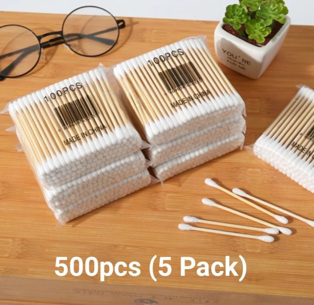 Essential Bundle Pack of 3 Cotton Buds for Ear Cleaning (100 per Pack) - Soft & Gentle Swabs - Image 5