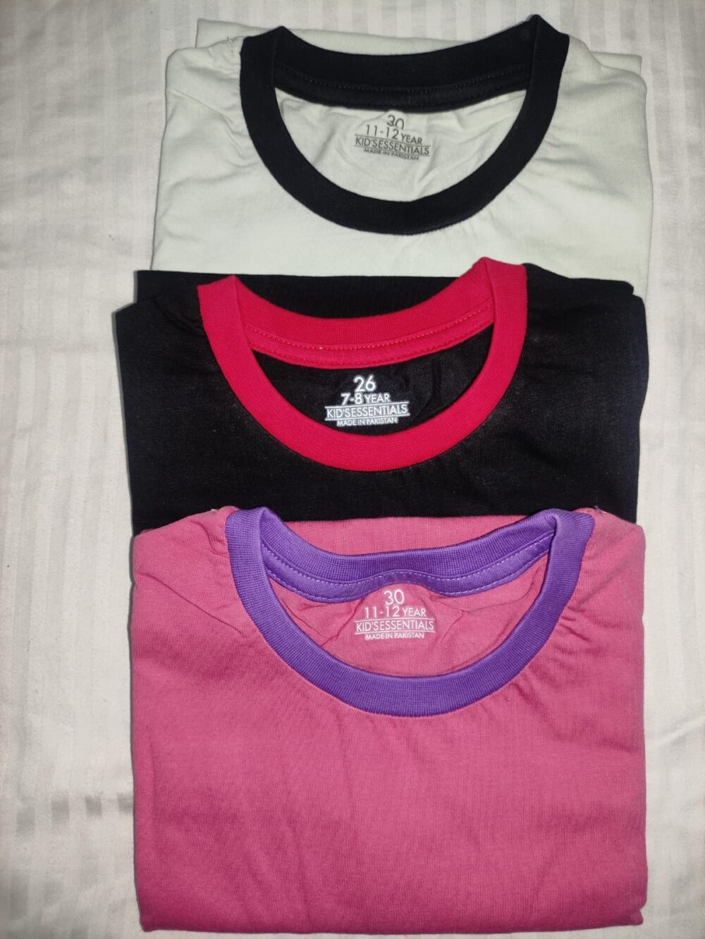 Pack Of 3 Ultra-Soft Kids Cotton T-Shirts Export Quality