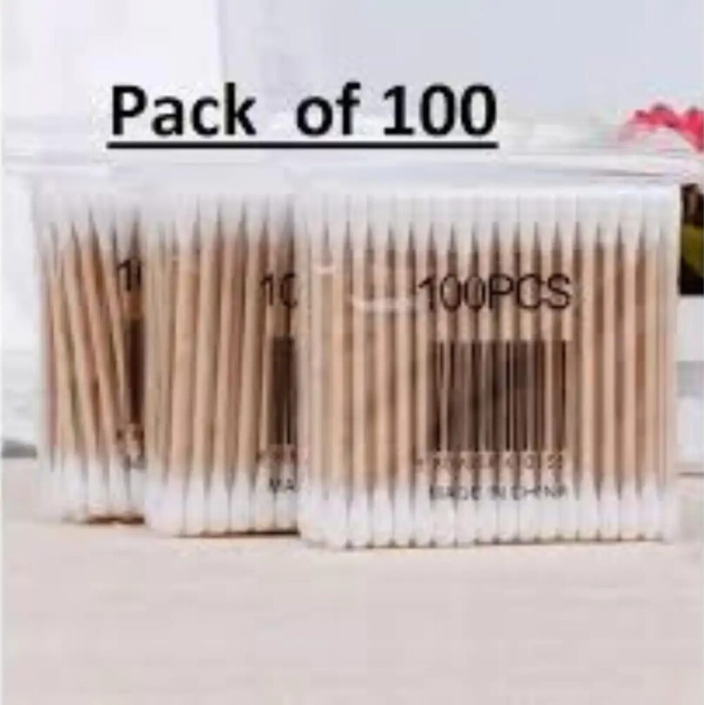 Essential Bundle Pack of 3 Cotton Buds for Ear Cleaning (100 per Pack) - Soft & Gentle Swabs - Image 3
