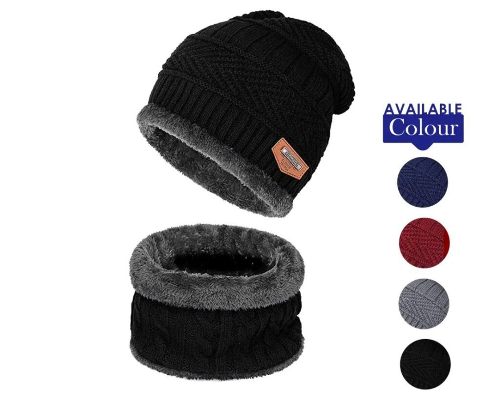 Wool Beanie Caps with Neck Band – Soft, Warm, and Cozy with Fleece Fur Lining for Men and Women - Image 8