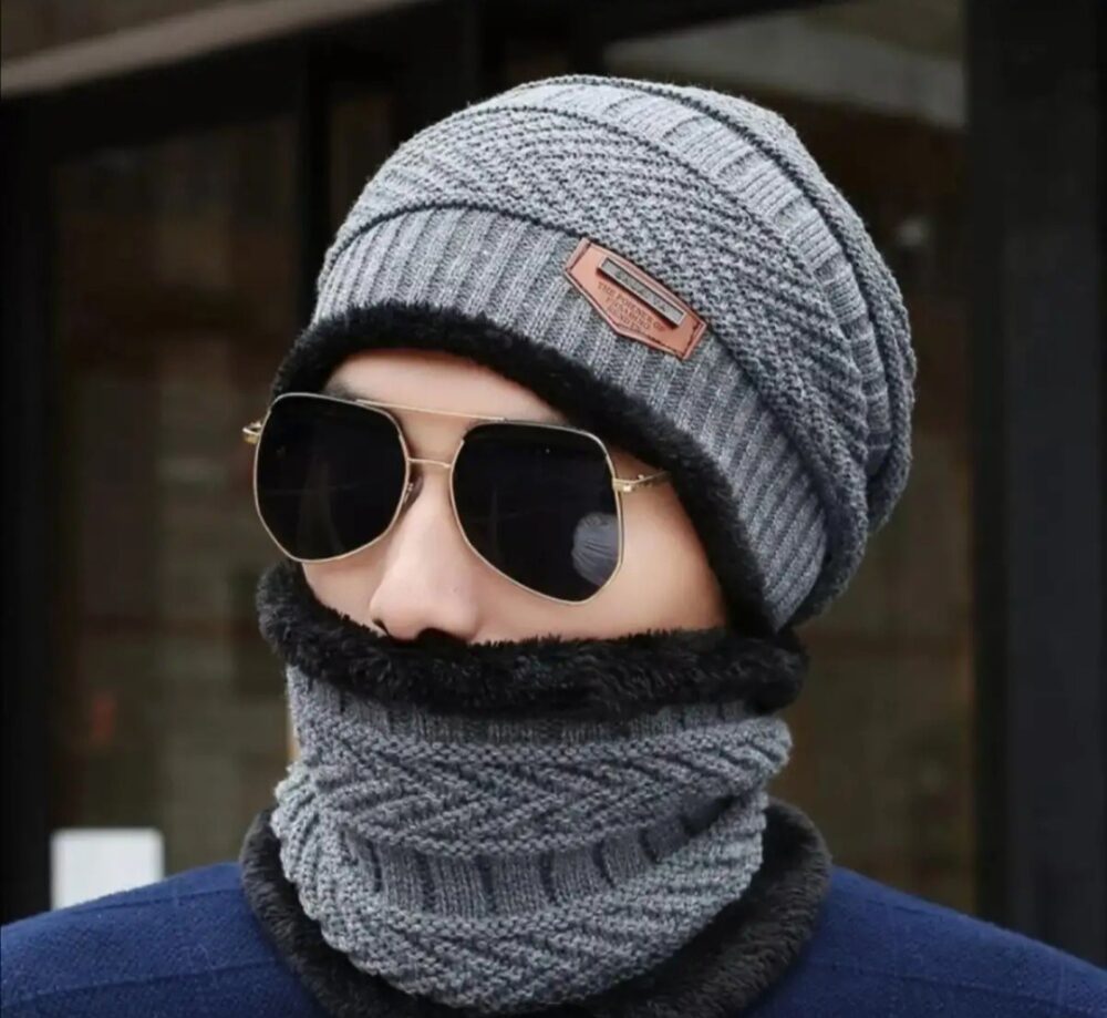 Wool Beanie Caps with Neck Band – Soft, Warm, and Cozy with Fleece Fur Lining for Men and Women - Image 4