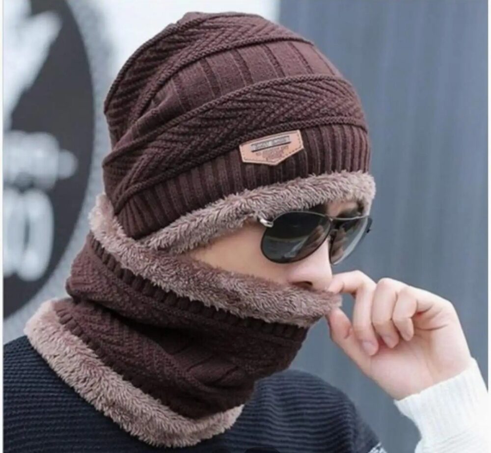 Cozy Winter Beanie Hat And Neck Warmer Set Stay Warm With Fleece Lining - Image 4