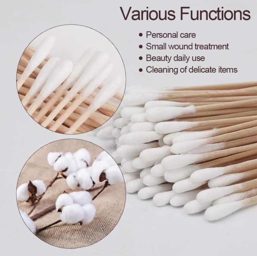 Essential Bundle Pack of 3 Cotton Buds for Ear Cleaning (100 per Pack) - Soft & Gentle Swabs - Image 4