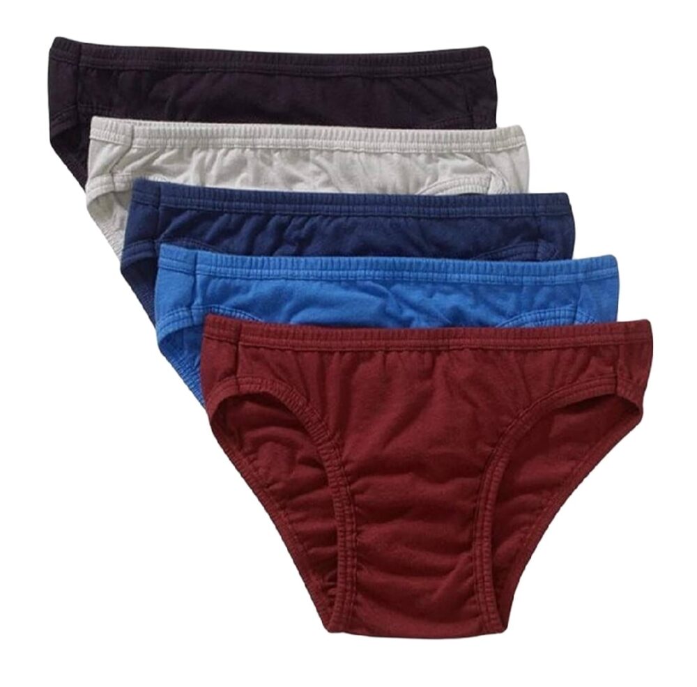 Ultimate Comfort Pack Of 5 Premium Front Double Stuff Cotton Underwear Briefs For Both Man And Women
